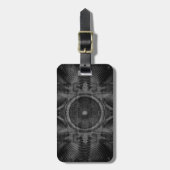 Zwart-witte muziekluidsprekers bagagelabel (Voorkant verticaal)