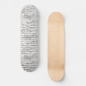 Zwart-witte muzieknoten skateboard (Voorkant)