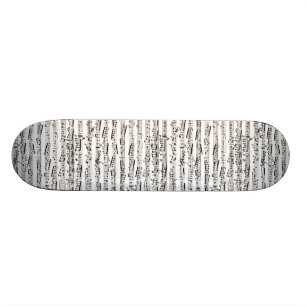 Zwart-witte muzieknoten skateboard