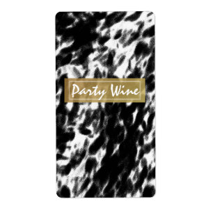 Zwart Witte & Nepgouden Chic Wijnlabels Etiket