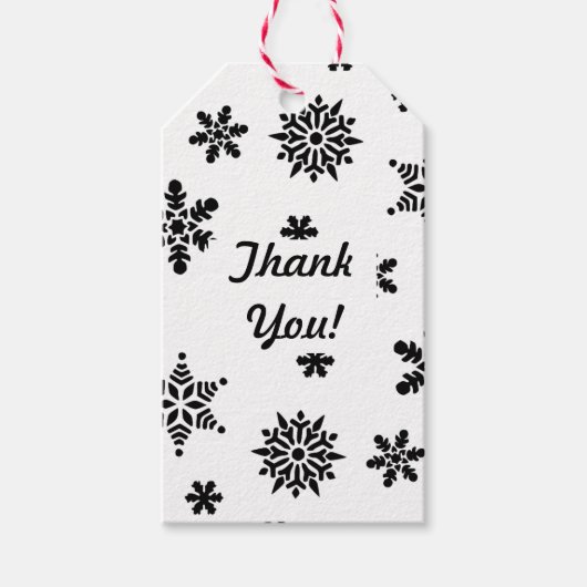 Zwart-witte neusvlokken Cadeaus of oormerk Cadeaulabel (Voorkant)