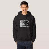 Zwart-witte nevermore Raven Silhouette Tree Hoodie (Voorkant volledig)
