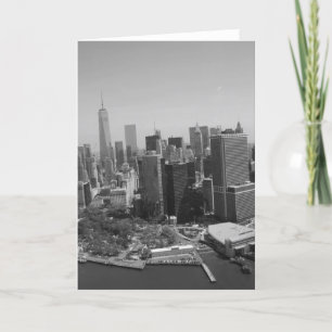Zwart Witte New York City Silhouet Kaart