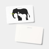 Zwart-witte olifanten badge (Voor- en achterkant)