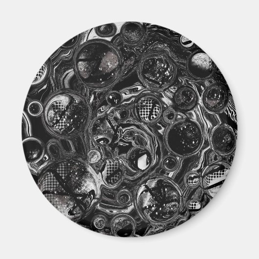 Zwart-witte oneindig magneet (Voorkant)