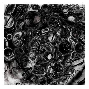 Zwart-witte oneindig perfect poster