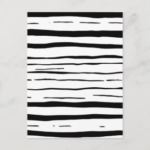 Zwart Witte Onregelmatige Strepen Patroon Briefkaart