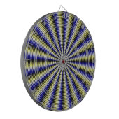 Zwart-witte optische illusie dartbord (Voorkant Links)