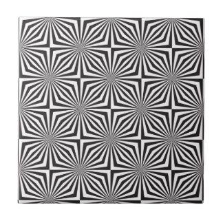 Zwart-witte optische illusie tegeltje