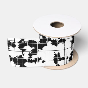 Zwart Witte Organische Abstracte Kunst Design Lint