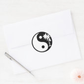 Zwart-witte palmboom Yin Yang Sticker (Envelop)