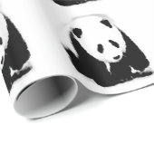 Zwart-witte Panda Cadeaupapier (Rol Hoek)