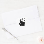 Zwart-witte Panda Hart Sticker (Envelop)