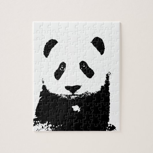 Zwart-witte Panda Legpuzzel (Verticaal)