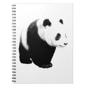 Zwart-witte Panda Notitieboek