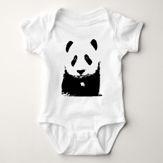 Zwart-witte Panda Romper (Voorkant)