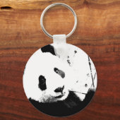 Zwart-witte Panda Sleutelhanger (Voorkant)