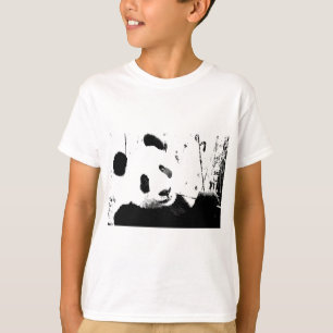 Zwart-witte Panda T-shirt