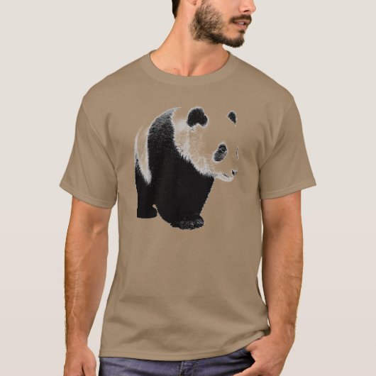 Zwart-witte Panda T-shirt (Voorkant)