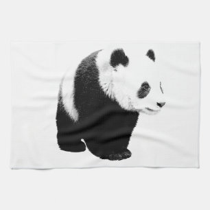 Zwart-witte Panda Theedoek