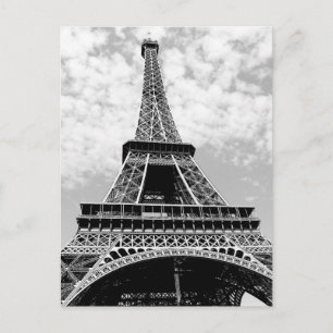 Zwart & Witte Parijse Eiffeltoren Briefkaart