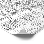 Zwart-witte Parisian Corner Poster (Hoek)