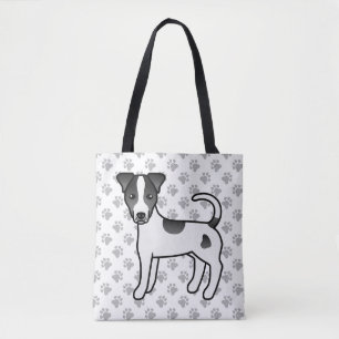 Zwart-Witte Parson Russell Terrier met Gladde Vach Draagtas