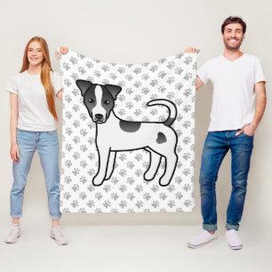 Zwart-Witte Parson Russell Terrier met Gladde Vach Fleece Deken