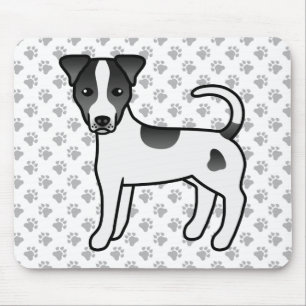 Zwart-Witte Parson Russell Terrier met Gladde Vach Muismat