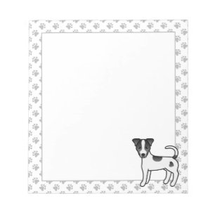 Zwart-Witte Parson Russell Terrier met Gladde Vach Notitieblok