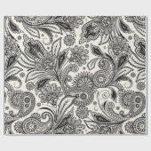 Zwart-witte pastei cadeaupapier (Vlak)