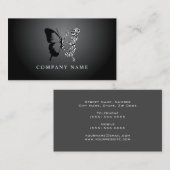 Zwart-witte patroonvlinder visitekaartje (Voorkant / Achterkant)