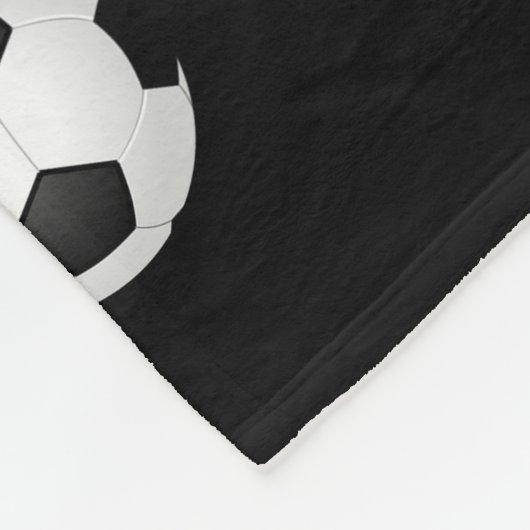 Zwart, witte persoonlijke voetbalcadeautjes voor m fleece deken (Hoek)
