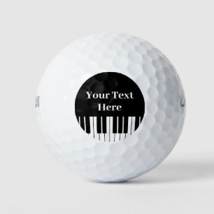 Zwart-witte pianolsleutels, aangepast golfballet golfballen