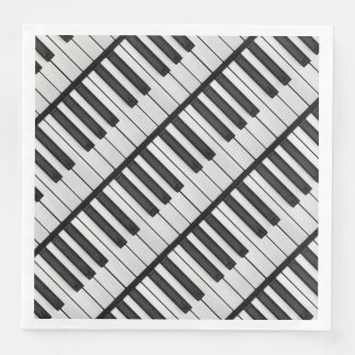 Zwart-witte pianotoetsen servetten