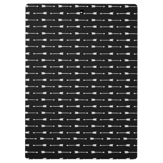 Zwart-witte pijlen Aangepast klembord (Achterkant)