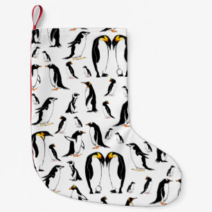 Zwart-witte pinguïn Patroon Kleine Kerstsok