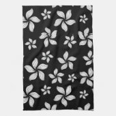 Zwart-witte pinwheels theedoek (Verticaal)