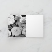 Zwart & Witte Pioenen Waterverf Bloemen Kaart (Binnen)