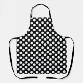 Zwart-witte poka Dot Apron Schort (Voorkant)