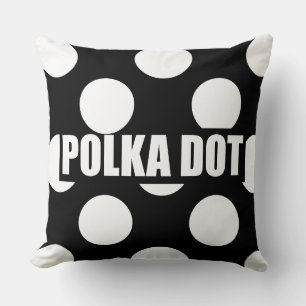 Zwart-witte poka Dot Kussen