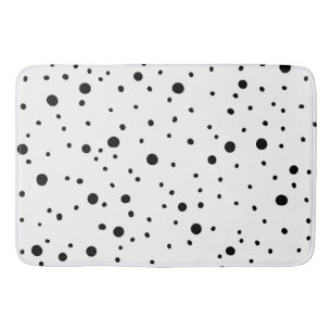 Zwart-witte poka Dots  Badmat