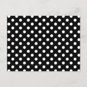 Zwart-witte poka Dots Briefkaart (Voorkant)