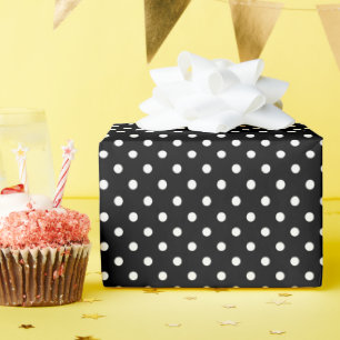 Zwart-witte poka Dots Cadeaupapier