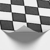 Zwart-witte poka Dots Cadeaupapier (Hoek)