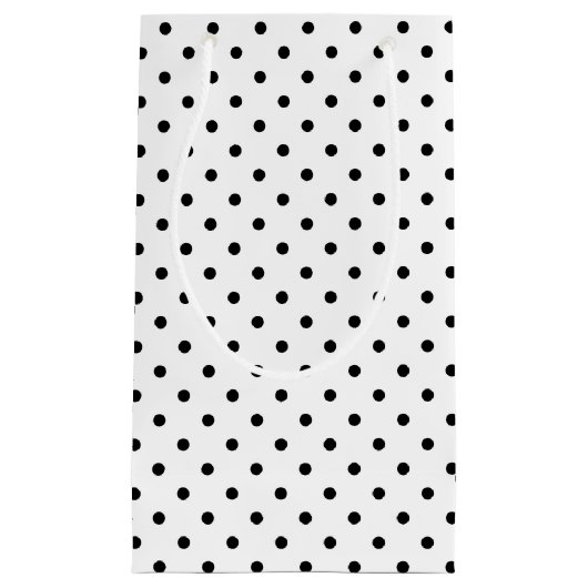 Zwart-witte poka Dots Klein Cadeauzakje (Voorkant)