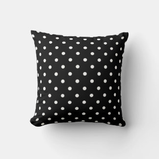 Zwart-witte poka Dots Kussen