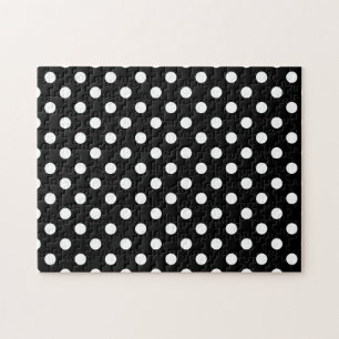 Zwart-witte poka Dots Legpuzzel