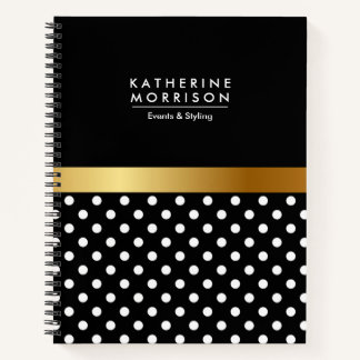 Zwart-witte poka Dots Notitieboek