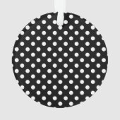 Zwart-witte poka Dots Ornament (achterkant)